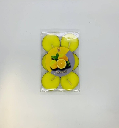 Свеча чайная ароматическая 6шт. в под.коробке «Лимон»