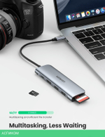 USB-хаб Ugreen CM195-70411 Space Gray (70411)