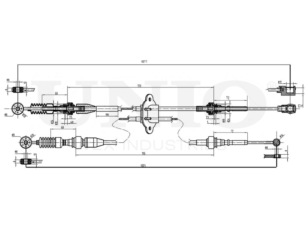 Трос КПП UNIO CAB-10001