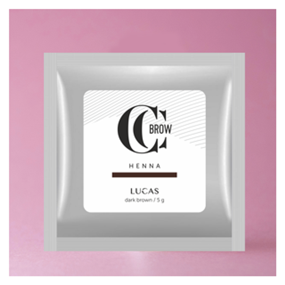Хна для бровей Lucas' Cosmetics, темно-коричневая, саше, 5 грамм