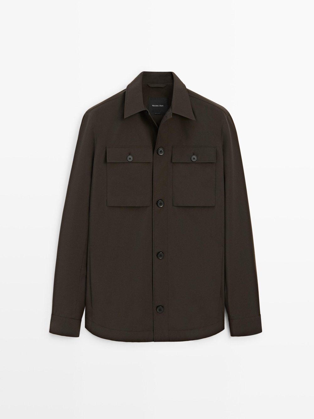 Massimo Dutti Короткая куртка с карманами, шоколадный