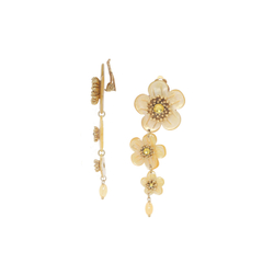 Клипсы Franck Herval, Goldie, с перламутром, кристаллами и цитрином, FH26.1-11-70216 (золотистый)