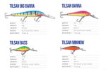 Воблер Halco Tilsan MINNOW 55, #T124 плавающий в упаковке 1 штука