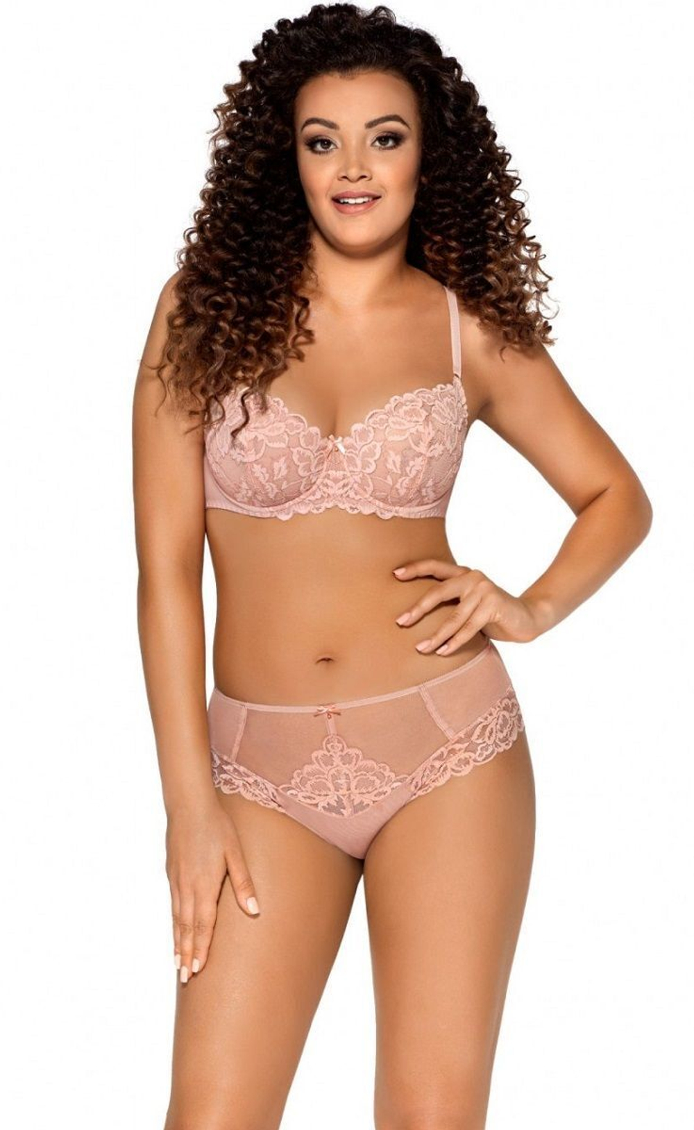 Бюстгальтер на косточках с мягкими чашками из нежного кружева (Размер: 70G) (Цвет: темно-синий)