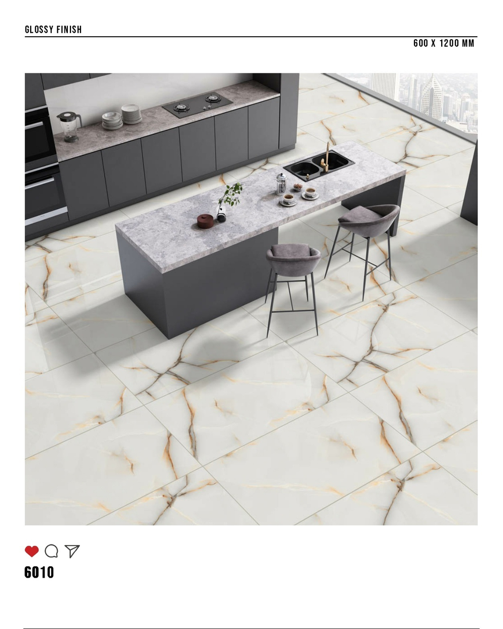 Керамогранит glossy №1 60х120, 6010