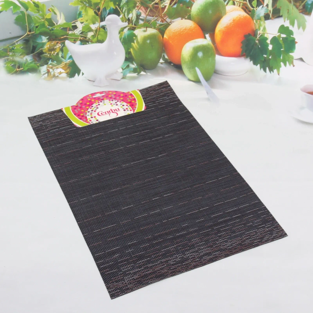 Салфетка на стол 30*45см плетеная, Строчка фиолетовая