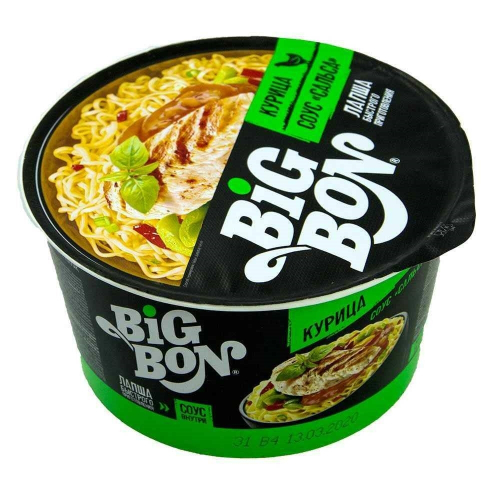 Биг-Бон Лапша Быстрого Приготовления Курица + Соус Сальса 75гр