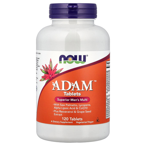 NOW Foods, Adam™, улучшенные мультивитамины для мужчин, 120 таблеток