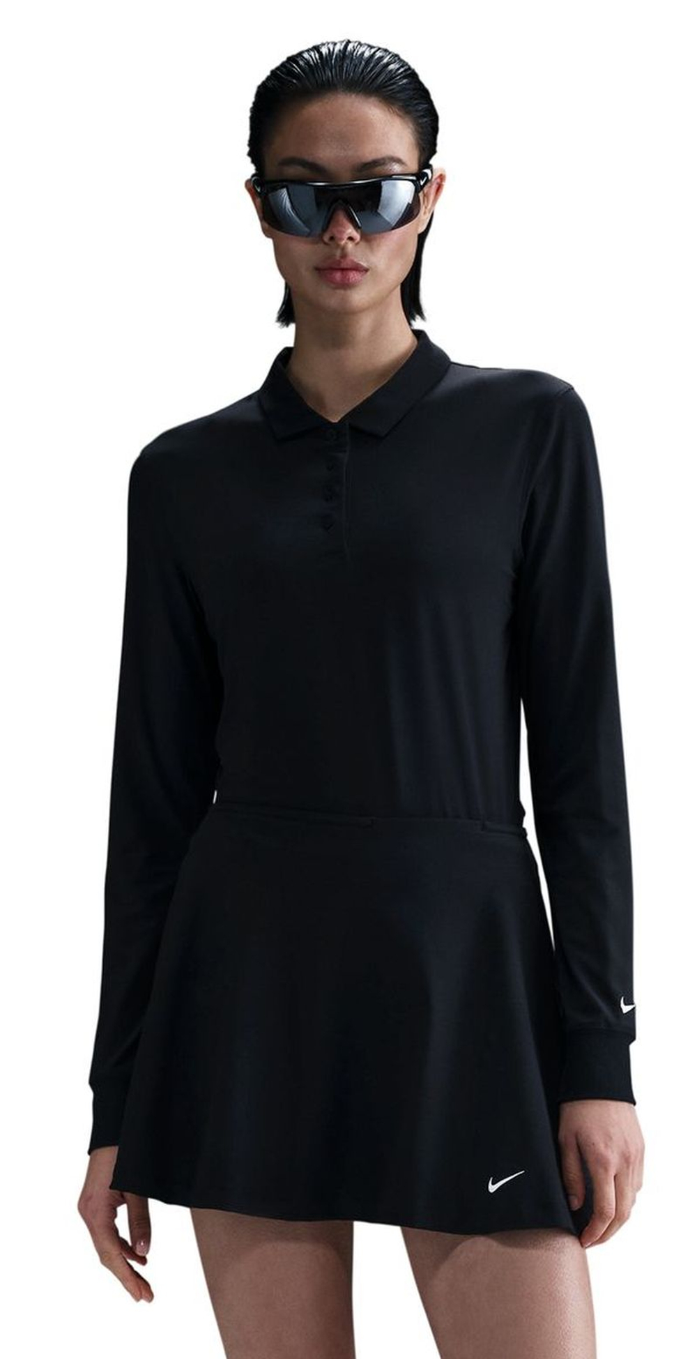 Женская теннисная футболка   Nike Victory Dri-FIT Long-Sleeve - black/white