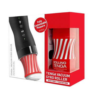Набор Tenga Vacuum Gyro Roller 3s: мастурбатор и устройство для вращения и создания вакуума (Цвет: черный)