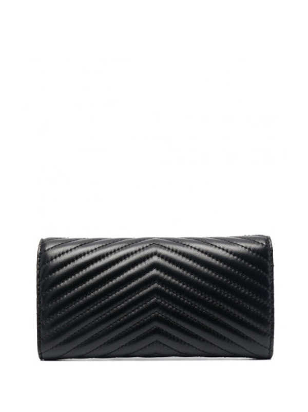 LOVE BIRDS QUILTED WALLET - black