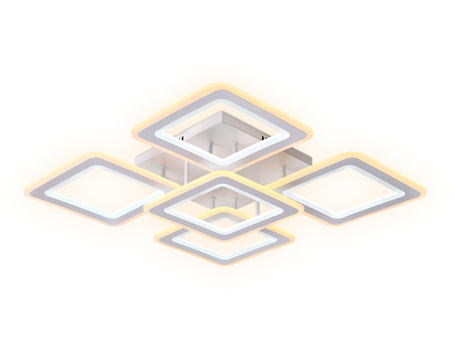 Потолочный светодиодный светильник с пультом FA866/4+1 WH белый 218W 3000K-6400K 820*820*120 (ПДУ РАДИО 2.4G)