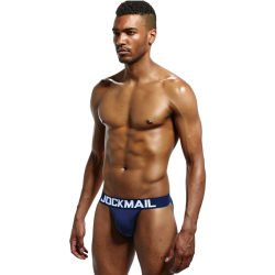 Мужские трусы танга темно-синие JOCKMAIL JM3022-16