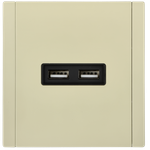 FORTE&PIANO Розетка USB A+A 3,1А FP849M металл серый сланец IEK