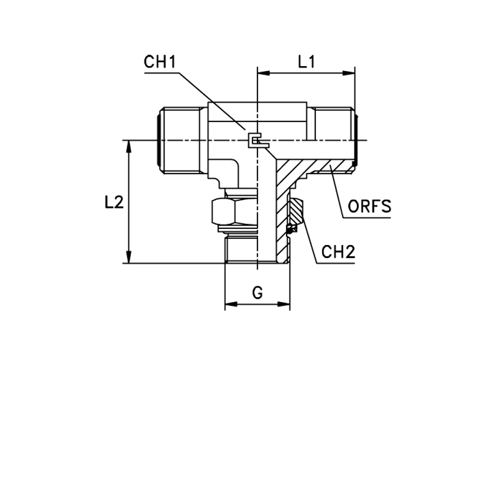 Штуцер FRTA D08 ORFS 11/16 - BSP 1/2