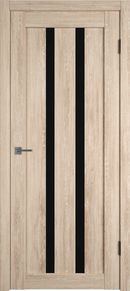 Дверь Atum 2 / Sand Vellum / Black Gloss / Владимирские двери