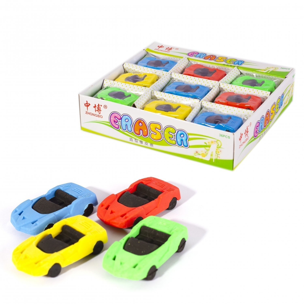 Ластик Alingar, "Машина", синтетический каучук, ассорти