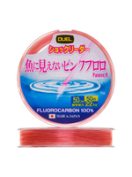 Флюорокарбоновая леска для рыбалки Duel Pink Fluorocarbon Fish Cannot See, 0,205 мм, 30 м, 3 кг, розовый