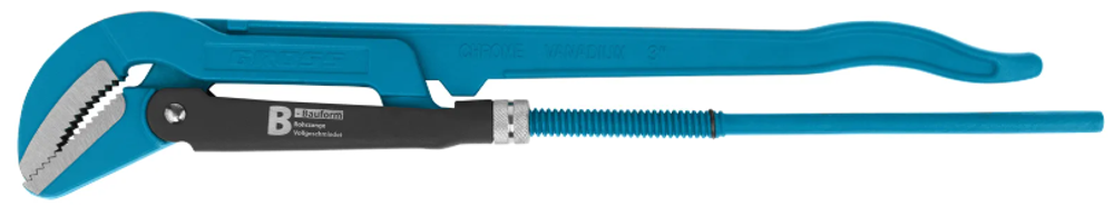 Ключ трубный рычажный №4, CrV, тип "B" цельнокованый, GROSS, 15624