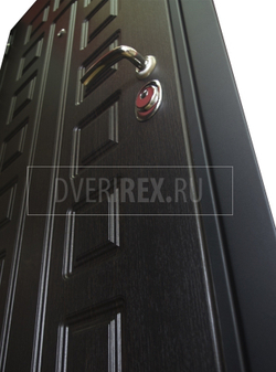 Входная металлическая дверь  с зеркалом RеX (РЕКС) Премиум 3К Венге (Гладиатор)/ Пастораль белый ясень