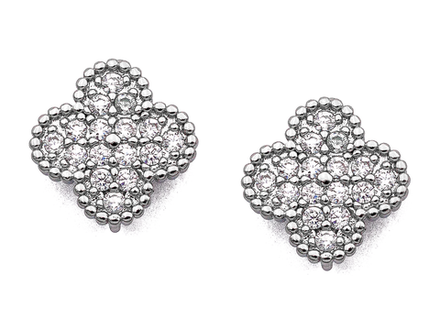 Швензы-гвоздики Клевер 9,5мм, со стразами