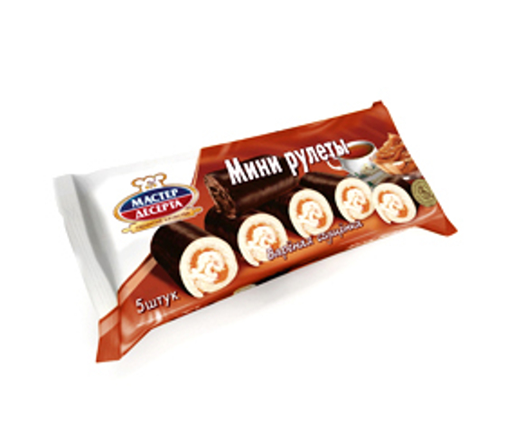 Мини-рулеты Мастер Десерта с кремом вареная сгущенка 175г (15шт)
