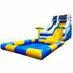 Надувной батут с бассейном «Пляжный оазис», 15*6.5*6.5 м