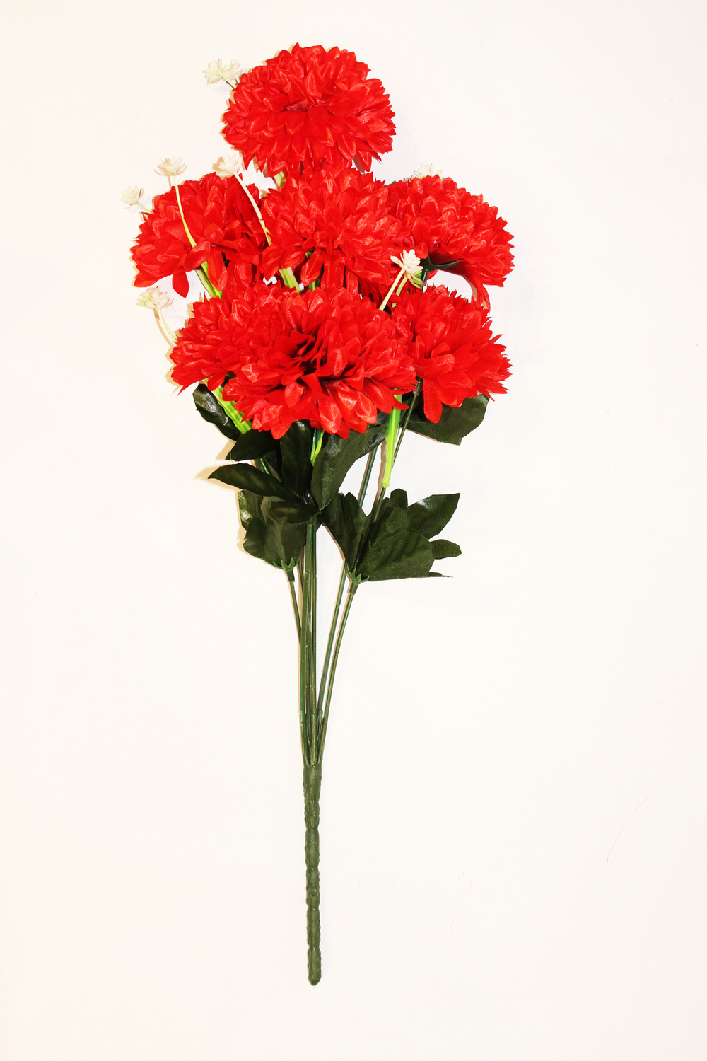 Букет Хризантем шар с листом