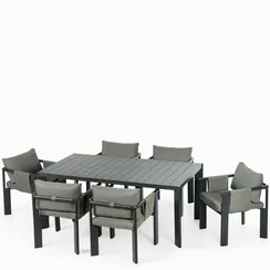 Комплект уличной мебели Shadow Dining, стол 182х75 см, 6 кресел