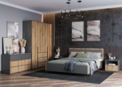 Шкаф 4-ств с 3 ящиками "МС СТИЛ"