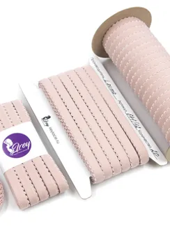 168 641/12 ОПТ Резинка отделочная Lauma Fabrics, 12 мм, серебристый пион 168