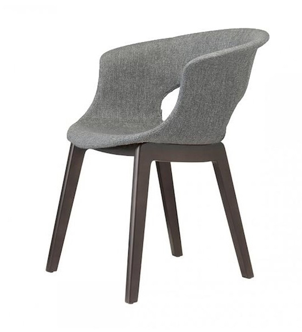 Кресло с обивкой Scab Design Natural Miss B Pop, венге, серый