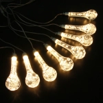 Гирлянда для улицы БАХРОМА «Ледяная капля» ш3,5* в0,6/0,8 м (8 насадок h-18 см), прозр. пров, пост.свечение,IP-65, 220v,Теплый белый