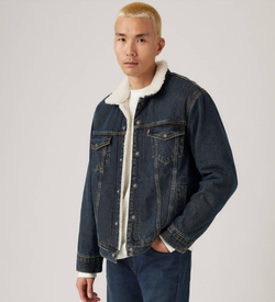 Куртка джинсовая утепленная мужская LEVI'S RELAXED FIT SHERPA TRKR NIGHT SHADOWS SH