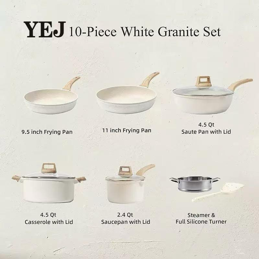 Набор кухонной посуды Carote из серии Advanced White Granite