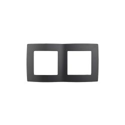12-5002-05 ЭРА Рамка на 2 поста, Эра12, антрацит | Эра 12 Антрацит
