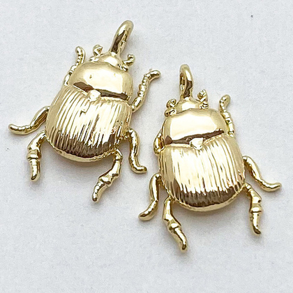 Подвеска Скарабей, позолота, размер 17*11 мм, цена за 1 шт