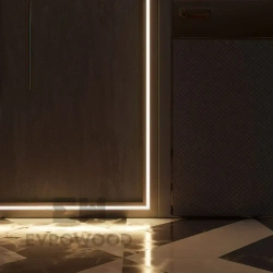 Плинтус напольный для подсветки МДФ PN021LED 70х16х2000