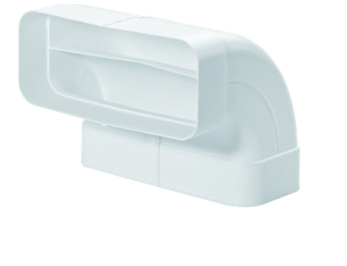 Горизонтальное колено 90° для плоских каналов (ширина 227 мм / высота 94 мм), длина 288 мм