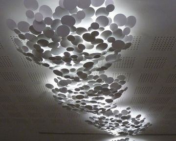 Ceiling light composition made of round disk