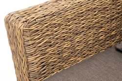 "Капучино" диван из искусственного ротанга (гиацинт) двухместный, цвет соломенный