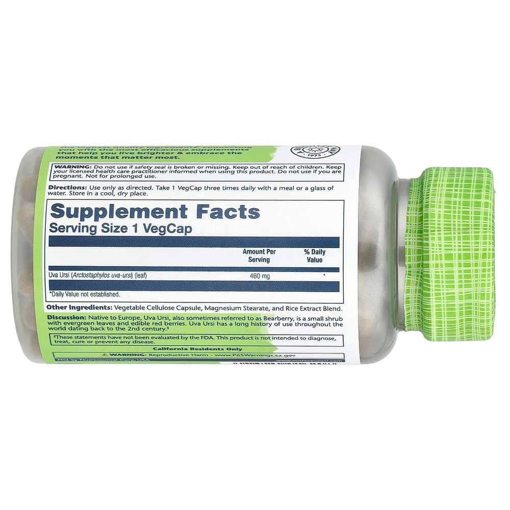 Solaray, True Herbs, толокнянка обыкновенная, 460 мг, 100 вегетарианских капсул