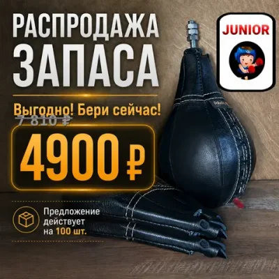 Кожаный чёрный Premium чехол для груши силомера Junior