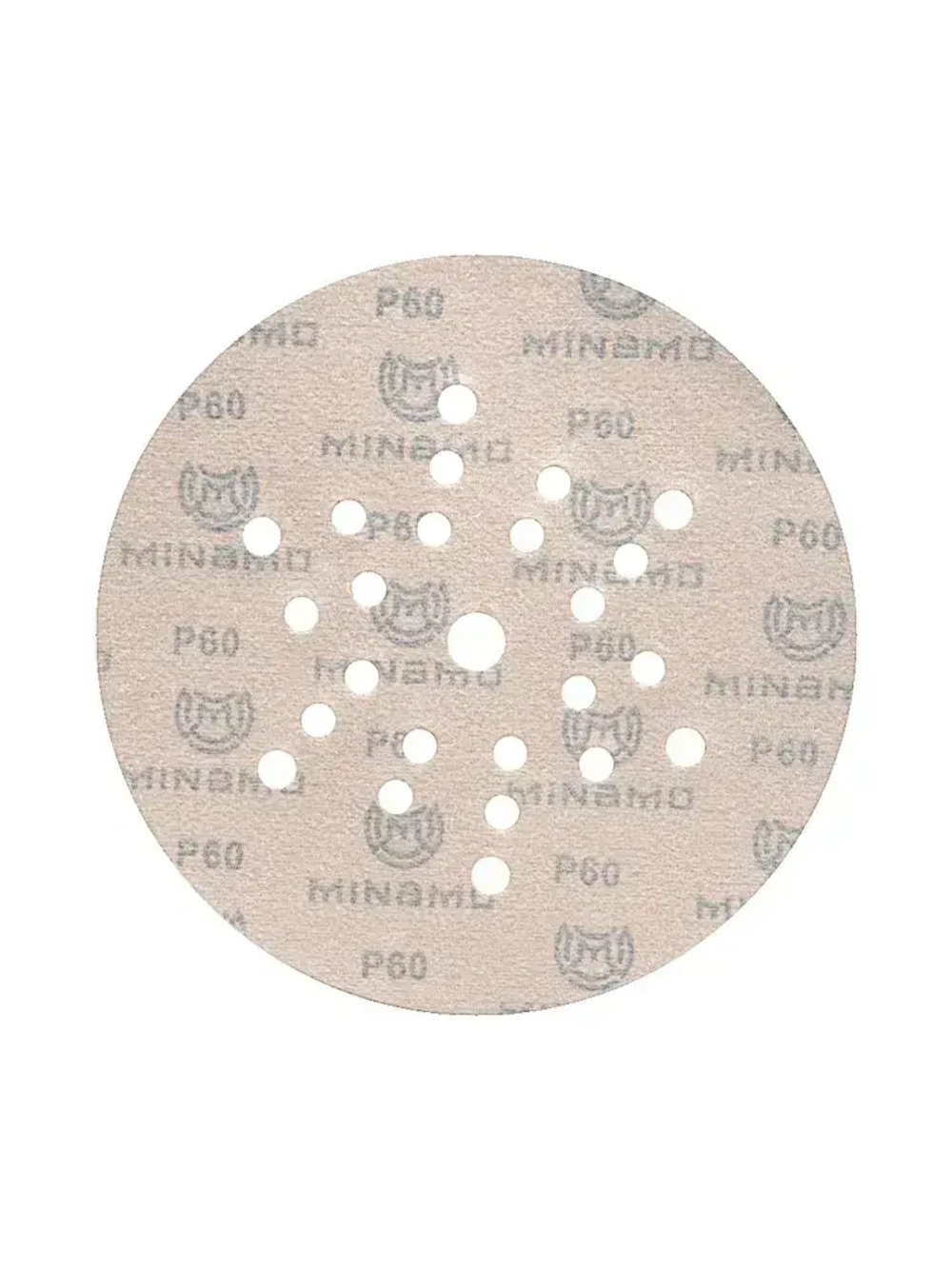225мм P60 10шт. Шлифовальный абразивный круг для шлифовки под липучку Minamo Golden Warrior