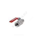 Кран шаровой латунь хром R254DL Ду 50 Ру42 ВР/НР рычаг красный Giacomini R254LX008