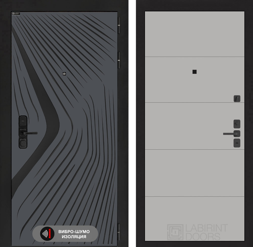 Входная дверь Лабиринт LEOLAB - 13 Грей софт