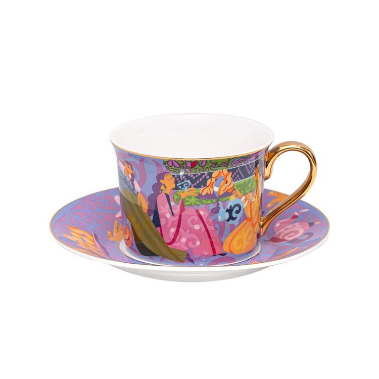 Чайный набор QAZAQ SOUL Дастархан фиолетовый