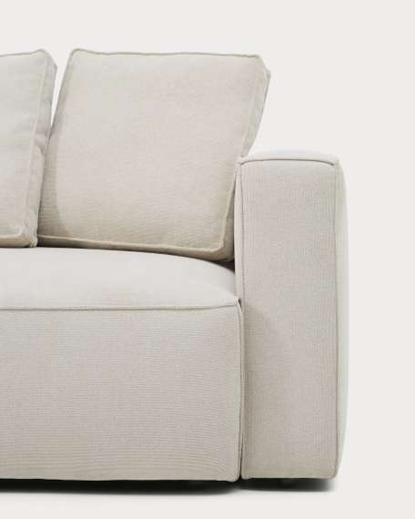 Диван-кровать Marela бежевый шенилл 3-местный с кушеткой слева 236 см