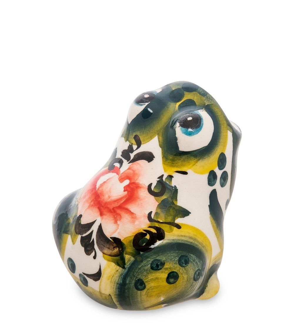 ГЛ- 116 Подставка для зубочисток «Лягушка» цв. (Гжельский фарфор)