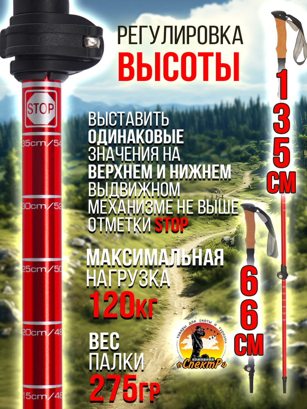 Палки для трекинга, скандинавский ходьбы/ телескопические Carbon pole EVA grip /2 шт, цвет черный